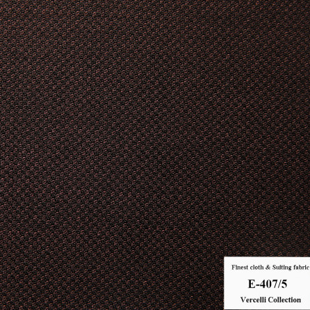 E-407/5 Vercelli CVM - Vải Suit 95% Wool - Đỏ Trơn